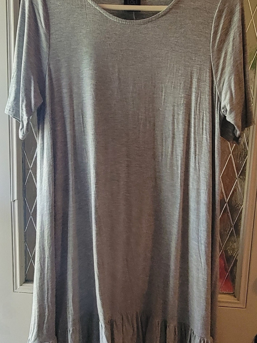 Agnes & Dora Heather Gray Short Sleeve Tunic